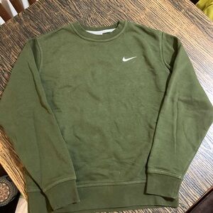 Nike Olive Crewneck Sweatshirt - Men Medium